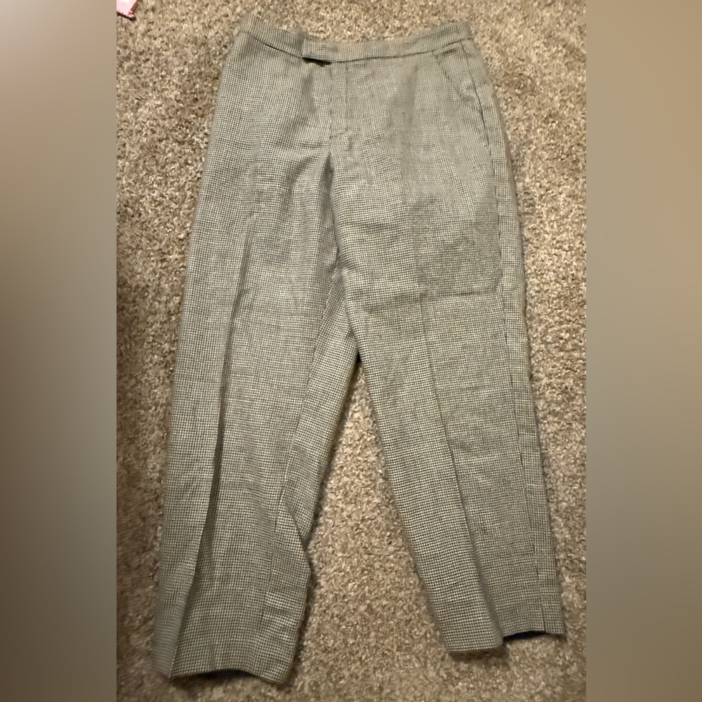 Briggs New York Women's Beige Checkered Trousers